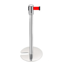 Stainless Steel Banner Simple Queue Manager, Retractable Belt Barrier/